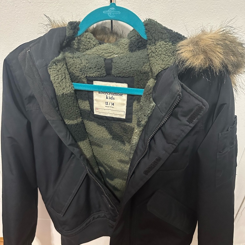 Abercrombie Kids Green Camo Jacket